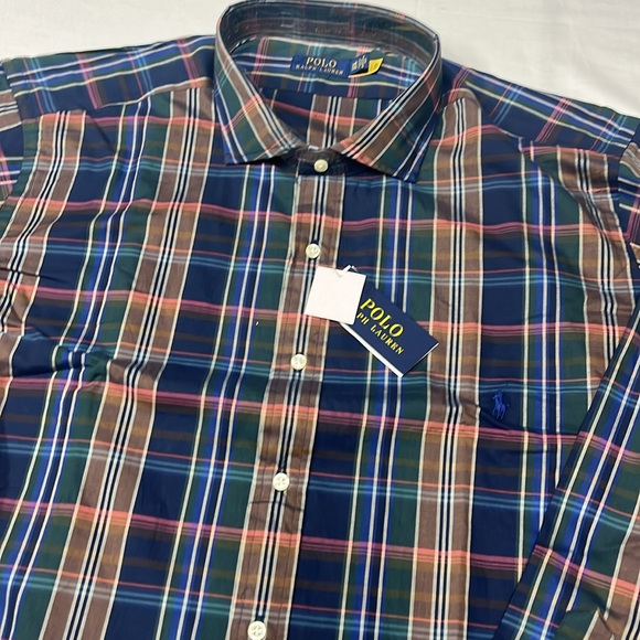 Polo Ralph Lauren 60/1 Yd Twill-clbrnppcs-l Men's Classic Fit Plaid 100% Cotton - Picture 2 of 16